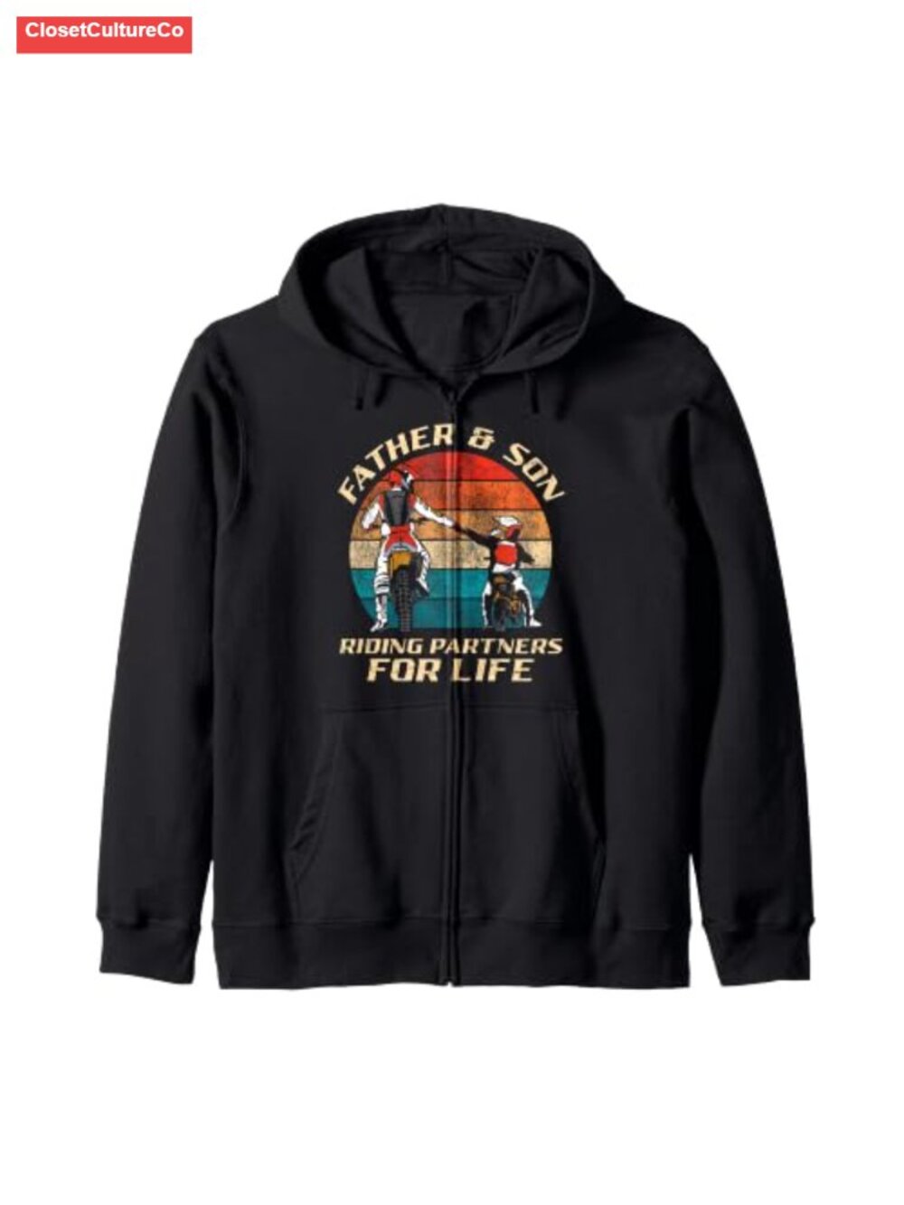 Dirt Bike Motocross MX Rider Father Son Zip Hoodie